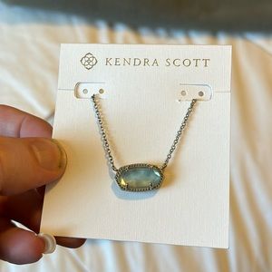 Elisa silver pendant necklace light blue